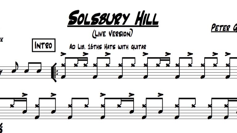 preview of Solsbury Hill by Peter Gabriel